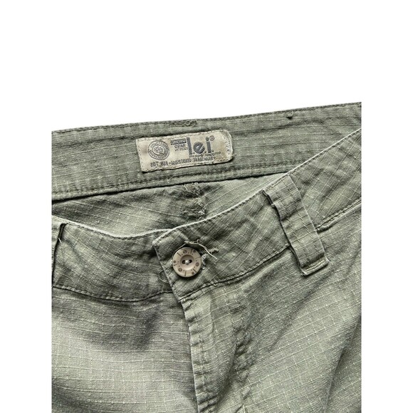 Vtg Y2K L.E.I. Crop Cargo Pants Size 7 Green Ripstop Paratrooper Utility 2000s - Picture 2 of 15